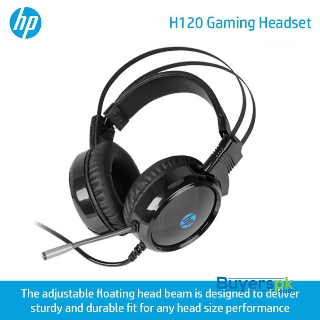 HP H120 USB 2 Pin Gaming Headset with Mic Control (Black) - Headset HP H120 USB 2 Pin Gaming Headset with Mic Control (Black) - Headset